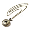 Alloy Glass Pendant Pocket Necklace WACH-S002-19AB-2