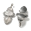 Natural Quartz Crystal Rock Crystal Pendants G-Q158-04P-2