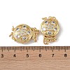 Rack Plating Brass Micro Pave Clear Cubic Zirconia Box Clasps KK-G494-10G-3