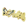 Brass Enamel with Glass Pendants KK-R159-17G-01-2