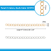 100Pcs 2 Colors 304 Stainless Steel Chain Extender STAS-UN0060-92-3