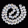 Electroplate Glass Beads Strands EGLA-Q084-12mm-10-3