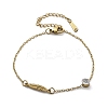 201 Stainless Steel Cable Chain Bracelets BJEW-H205-01D-G-4