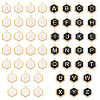52Pcs 2 Colors Alloy Enamel Pendants ENAM-TA0002-97B-2