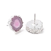 Natural Dyed Quartz Stud Earrings EJEW-P166-C01-3