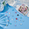 100Pcs Transparent Glass Butterfly Charms FIND-HY0003-79-4