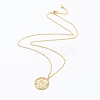 Brass Micro Pave Clear Cubic Zirconia Pendant Necklaces NJEW-J059-01A-2