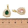 Brass Micro Pave Cubic Zirconia Pendants KK-R162-070G-3