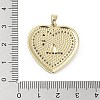 Rack Plating Brass Micro Pave Clear Cubic Zirconia Pendants KK-H474-24A-03G-3