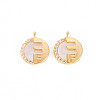Brass Micro Pave Clear Cubic Zirconia Charms KK-T062-162G-NF-1