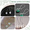 200Pcs 2 Colors Brass Hoop Earrings Findings Kidney Ear Wires KK-SP0001-30-6