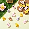 20Pcs Animal Series Opaque Resin Pendants CRES-YW0002-51-5