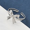 304 Stainless Steel Open Cuff Rings for Women RJEW-A079-11A-P-1