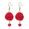 Resin Pendants Earrings EJEW-JE06014-1