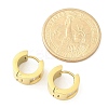 304 Stainless Steel Micro Pave Clear Cubic Zirconia Huggie Hoop Earrings EJEW-C096-55G-3