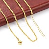 Brass Rope Chains Necklace for Women LS-NJEW-P265-16G-4