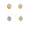 304 Stainless Steel Micro Pave Cubic Zirconia Pendants STAS-OY008-64G-1