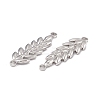 Non-Tarnish 304 Stainless Steel Connector Charms STAS-B031-40P-3
