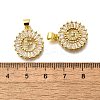 26Pcs Brass Micro Pave Cubic Zirconia Pendants KK-R218-04G-3