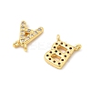 26Pcs Brass Micro Pave Clear Cubic Zirconia Pendants KK-H252-02G-2
