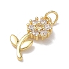 Brass Micro Pave Cubic Zirconia Pendants KK-L268-029G-01-2