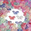 100Pcs Transparent Spray Painted Glass Beads GLAA-YW0005-09-2