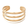 Boho 304 Stainless Steel 3-Line Cuff Bangles SA-CBA1E89-01A-G-4