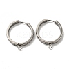 Tarnish Resistant 201 Stainless Steel Huggie Hoop Earrings Findings STAS-A167-01W-P-1