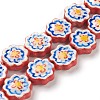 Handmade Porcelain Flower Beads PORC-J008-04D-2