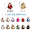 AHADERMAKER 24Pcs 12 Colors Teardrop Sew on Rhinestone DIY-GA0005-17-2