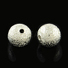 Brass Textured Beads KK-R012-6mm-P-1