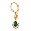 Brass Micro Pave Cubic Zirconia Leverback Earrings EJEW-K300-49G-4