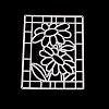 Rectangle with Flower Frame Carbon Steel Cutting Dies Stencils DIY-F028-55-2