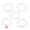 Glass Seed Beads Stretch Bracelet Sets BJEW-JB08955-4