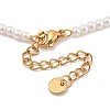 Imitation Pearl & Synthesis Shell Beaded Necklaces NJEW-A032-06G-01-3