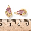 Brass Micro Pave Cubic Zirconia Pendants KK-Z136-06G-02-3