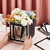 Square Paper Gift Tote Bags with Plastic Visible Window ABAG-WH0051-10B-3