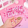 200Pcs 4 Colors Opaque Acrylic Beads MACR-TA0002-53-8