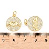 Brass Micro Pave Cubic Zirconia Pendants KK-C162-040G-3