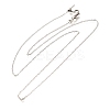 Stainless Steel Cable Chain Adjustable Slider Necklaces for Men Women NJEW-G160-01P-1