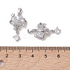 Brass Micro Pave Clear Cubic Zirconia Pendants KK-K360-10P-3