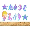 20Pcs 10 Styles Ion Plating(IP) 201 Stainless Steel Etched Metal Embellishments Pendants STAS-FS0001-52-5
