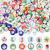 Christmas Theme 300Pcs Handmade Polymer Clay Beads CLAY-SP0001-01B-1