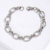 Non-Tarnish 201 Stainless Steel Oval Link Chain Bracelet LS-KM2112-2-2