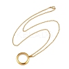 304 Stainless Steel Visible Flat Round Locket Pendant Pet Urn Ashes Necklaces NJEW-S455-08G-4