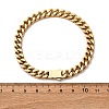 304 Stainless Steel Curb Chain Bracelets for Unisex BJEW-K283-01A-G-5