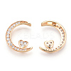925 Sterling Silver Micro Pave Cubic Zirconia Pendants STER-T004-35G-1