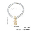 Fashionable Brass Micro Pave Clear Cubic Zirconia Charm Bracelets LS-AF9298-19-1