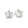 Brass Micro Pave Cubic Zirconia Beads KK-S336-08S-C-1