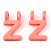 Rack Plating Spray Painted Alloy 2-Loop Link Pendants PALLOY-N176-01Z-2